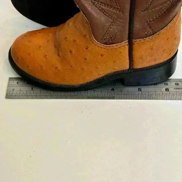 Dan Post ostrich leather  toddler unisex boots sz 4.5 - Picture 7 of 12
